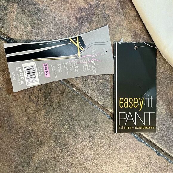 NWT Slim-Sation By Multiples Easy Fit Relax Leg Pants 22W - Picture 7 of 12